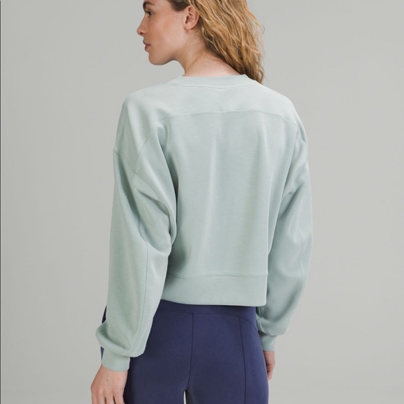 Lululemon Perfectly Oversized Crew Softstreme in Silver Blue SIZE 6 POC NWT - Picture 4 of 14